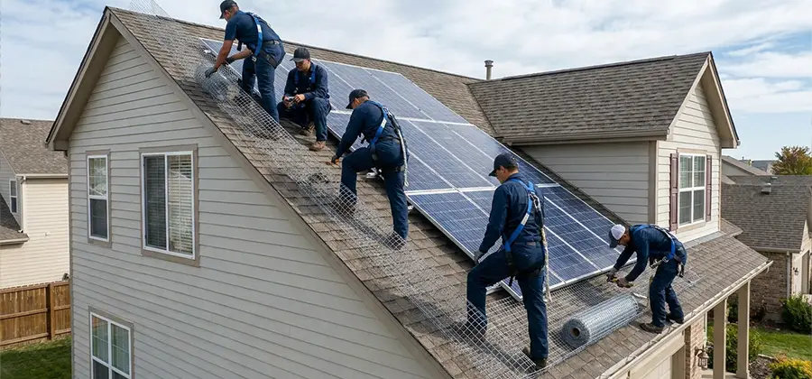 Pigeon Wire for Solar Panels in Montville